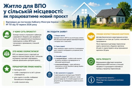 Про збір пропозицій щодо придбання житла у сільській місцевості для формування фонду житла для тимчасового проживання ВПО (відповідно до Постанови КМУ № 751)